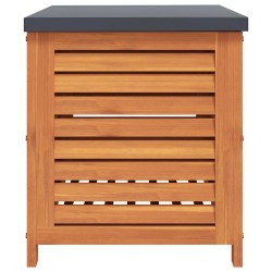 Boîte de rangement de jardin 60x50x55 cm bois d'eucalyptus 