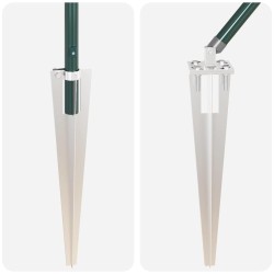 Ensemble de poteaux de clôture 13 pcs Vert Ø32mm 100 cm Métal 