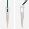 Ensemble de poteaux de clôture 13 pcs Vert Ø32mm 100 cm Métal 