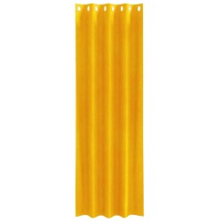 Rideaux occultants avec œillets 2 pcs Jaune moutarde Velours 