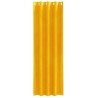Rideaux occultants avec œillets 2 pcs Jaune moutarde Velours 