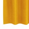 Rideaux occultants avec œillets 2 pcs Jaune moutarde Velours 
