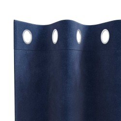Rideaux occultants avec œillets 2 pcs Velours bleu nuit 