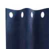 Rideaux occultants avec œillets 2 pcs Velours bleu nuit 