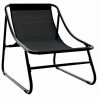 Chaises Relaxantes de Jardin 2 pcs avec Coussin Noir 60x80x71 cm Acier 