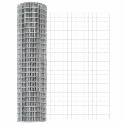 Clôture Euro avec 7 poteaux 1,2 x 10 m en acier galvanisé 
