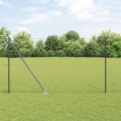 Clôture hexagonale grise 1,6 x 10 m acier 