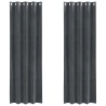 Rideaux occultants avec œillets 2 pcs en velours gris clair 