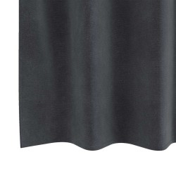 Rideaux occultants avec œillets 2 pcs en velours gris clair 