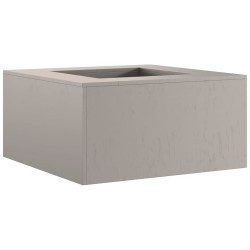 Brasero carré 80x80x40 cm en acier weathering 