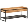 Banc à chaussures 110x35x45 cm bois massif d'acacia et fer 