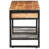 Banc à chaussures 110x35x45 cm bois massif d'acacia et fer 