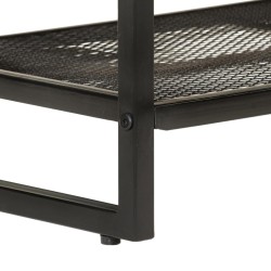 Banc à chaussures 110x35x45 cm bois massif d'acacia et fer 