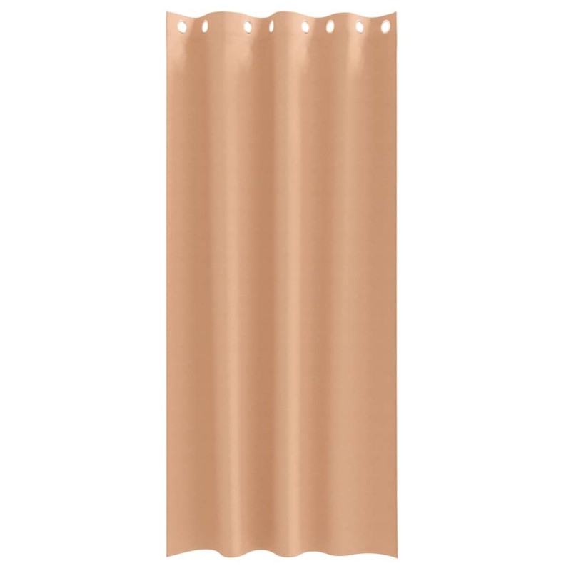 Rideaux 2 pcs Marron clair 225 x 140 cm Polyester 