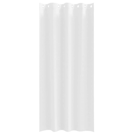 Rideaux avec des rideaux 2 pcs Blanc pur 225 x 140 cm Polyester 