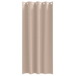 Rideaux avec des rideaux 2 pcs Taupe 225 x 140 cm Polyester 