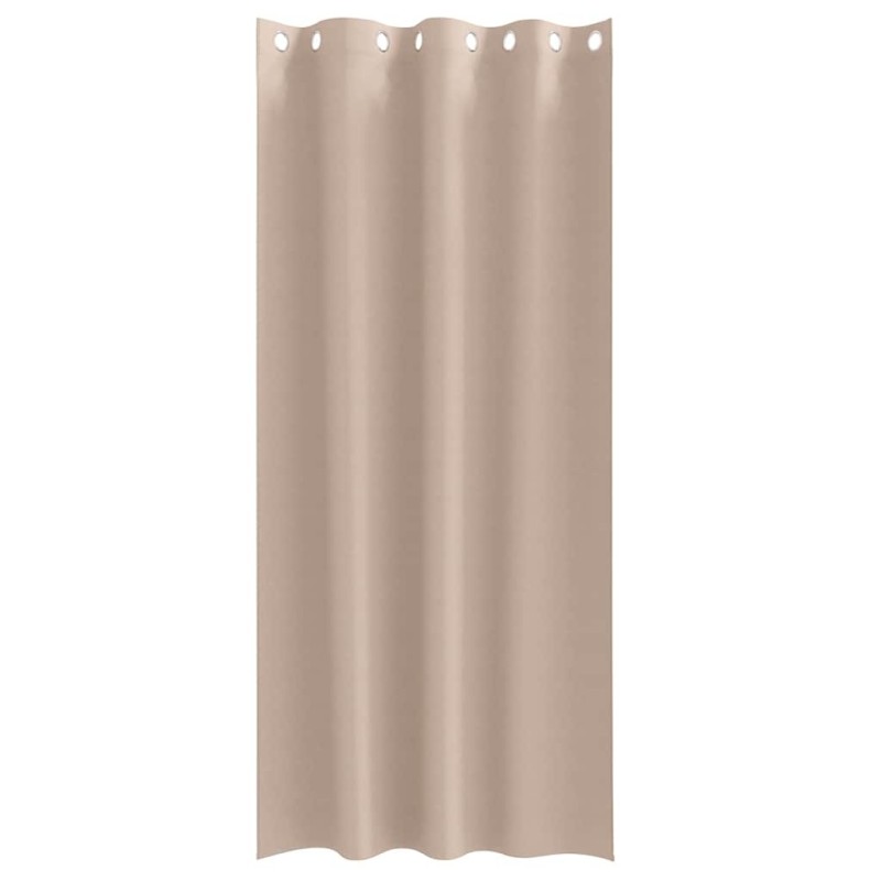 Rideaux avec des rideaux 2 pcs Taupe 225 x 140 cm Polyester 
