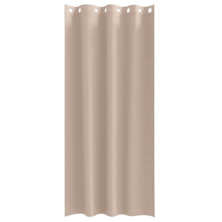 Rideaux avec des rideaux 2 pcs Taupe 225 x 140 cm Polyester 