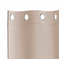 Rideaux avec des rideaux 2 pcs Taupe 225 x 140 cm Polyester 