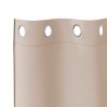 Rideaux avec des rideaux 2 pcs Taupe 225 x 140 cm Polyester 