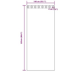 Rideaux avec des rideaux 2 pcs Taupe 225 x 140 cm Polyester 
