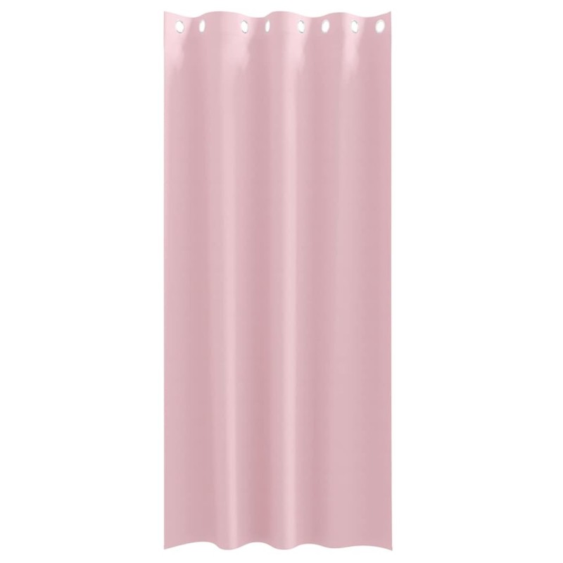 Rideaux avec des rideaux 2 pcs Rose bébé 225 x 140 cm Polyester 