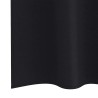 Rideaux avec des rideaux 2 pcs Noir 225 x 140 cm Polyester 