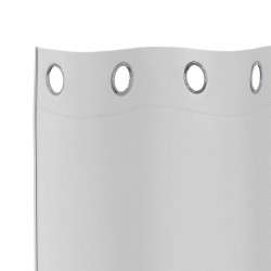 Rideaux avec des rideaux 2 pcs Gris pâle 225 x 140 cm Polyester 