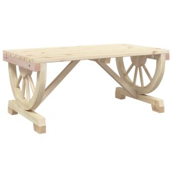 Table basse de jardin 90x50x40 cm bois de sapin massif 