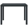 Table de jardin Anthracite 100x100x73 cm en polyrotin 