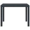 Table de jardin Anthracite 100x100x73 cm en polyrotin 