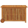 Boîte de rangement de jardin avec roues 90x50x58 cm Bois acacia 
