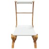 Lit repos avec auvent 100x190x134 cm Bois courbé massif Crème 