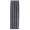 Rideaux occultants avec bande supérieure 2 pcs en velours gris clair super 