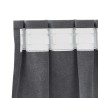Rideaux occultants avec bande supérieure 2 pcs en velours gris clair super 