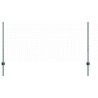 Poteaux de clôture 5 pcs en U vert de 100 cm en acier 