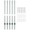 Poteaux de clôture 5 pcs en U vert de 100 cm en acier 