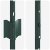 Poteaux de clôture 5 pcs en U vert de 100 cm en acier 