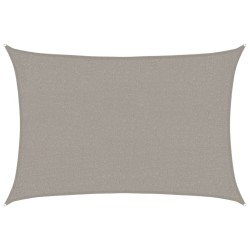 Voile d'ombrage 160 g/m² rectangulaire gris clair 2x2,5 m PEHD 