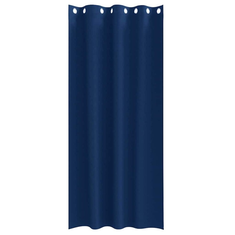 Rideaux 2 pcs Bleu foncé 225 x 140 cm Polyester 