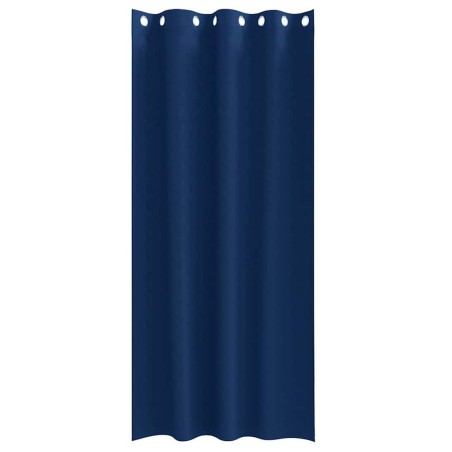 Rideaux 2 pcs Bleu foncé 225 x 140 cm Polyester 