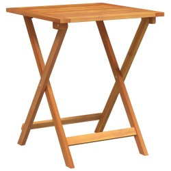 Ensemble de bistro pliant 3 pièces avec coussins, bois d'acacia massif 