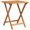 Ensemble de bistro pliant 3 pièces avec coussins, bois d'acacia massif 