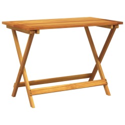 Table pliable de jardin 90x52,5x65 cm bois d'acacia solide 