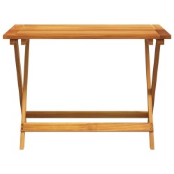 Table pliable de jardin 90x52,5x65 cm bois d'acacia solide 