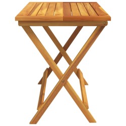 Table pliable de jardin 90x52,5x65 cm bois d'acacia solide 