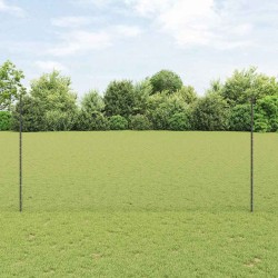 Poteaux de clôture 22 pcs U-Channel Gris 160 cm Acier 