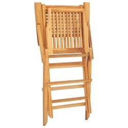 Chaises de jardin pliantes lot de 2 55x62x90cm bois massif teck 
