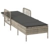 Chaise Longue Gris Clair Rotin PE 157 x 55 x 92 cm Pliable 