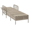 Chaise Longue Gris Clair Rotin PE 157 x 55 x 92 cm Pliable 